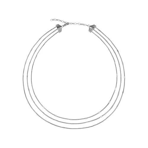 Breil - Women's Necklace Sinuous Collection TJ3094 - Women's Jewellery - Steel Chocker for Women, with Lobster Claw Closing and Mirror Finish, Silver - Adjustable Length from 39 cm to 45 cm