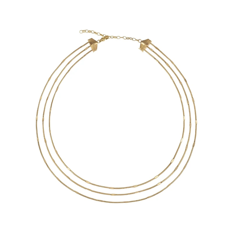 Breil - Women's Necklace Sinuous Collection TJ3095 - Women's Jewellery - Steel Chocker for Women, with Lobster Claw Closing and Mirror Finish, Gold - Adjustable Length from 39 cm to 45 cm