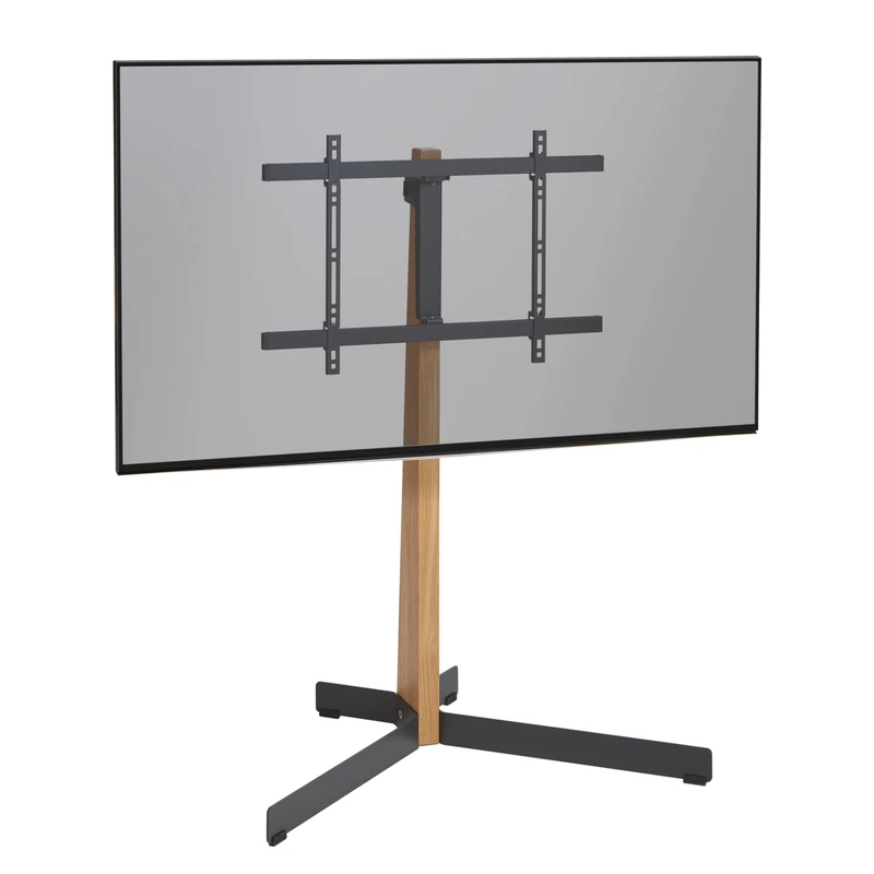 Vogel's TVS 3695 TV floorstand for 40-77 inch TVs, Max. 110 lbs (50 kg), Swivels up to 90º, Max. VESA 600x400, TV floorstand built with premium PEFC-certified oak wood and steel