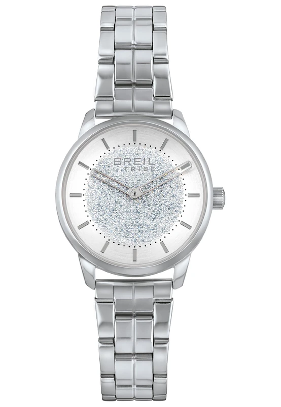 Breil Ladys' Lucille Watch Collection Mono-Colour Silver dial 2 Hands Quartz Movement and Steel Steel Bracelet EW0541