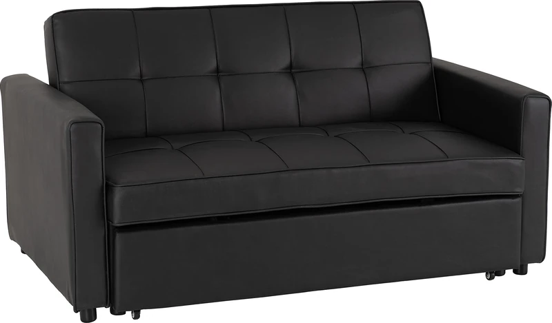 Seconique Astoria Sofa Bed in Black Pu