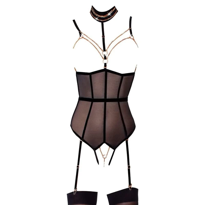 Abierta Fina Body-26429301051 Schwarz One Size