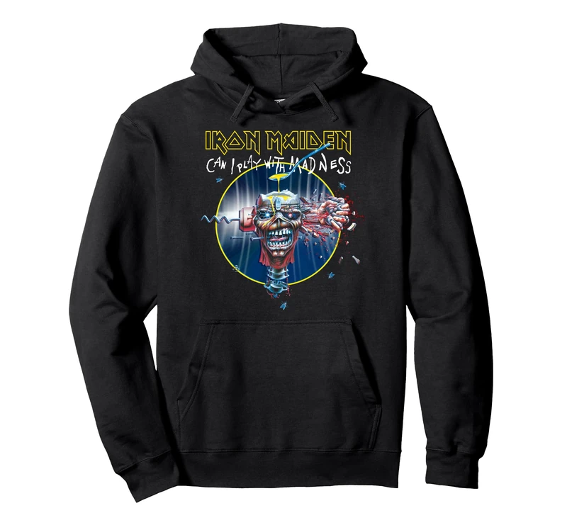 Iron Maiden Can I Play With Madness Pullover Hoodie