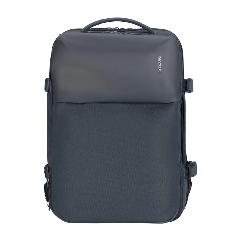 A.R.C. Travel Pack - ReSpun 100% Recycled Polyester, 38L, RFID-Blocking, Shoe Compartment, Expansion Zipper, Ergonomic Straps, Padded Laptop Compartment for most 16” PC/Mac, Travel Pass Through, Navy