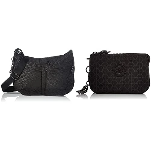 Kipling Women's IZELLAH Crossbody Bags, Signature Emb and Creativity S Pouches Cases, Signature Emb