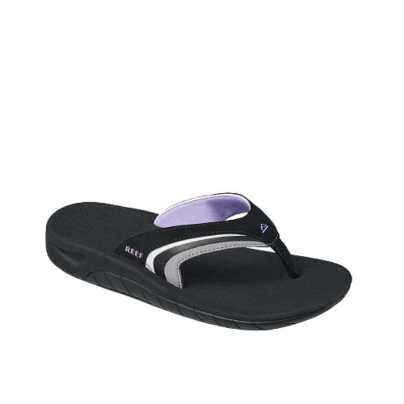 Reef Women's Girls Slap 3 Flip-Flop, Grey/Purple, 3 UK