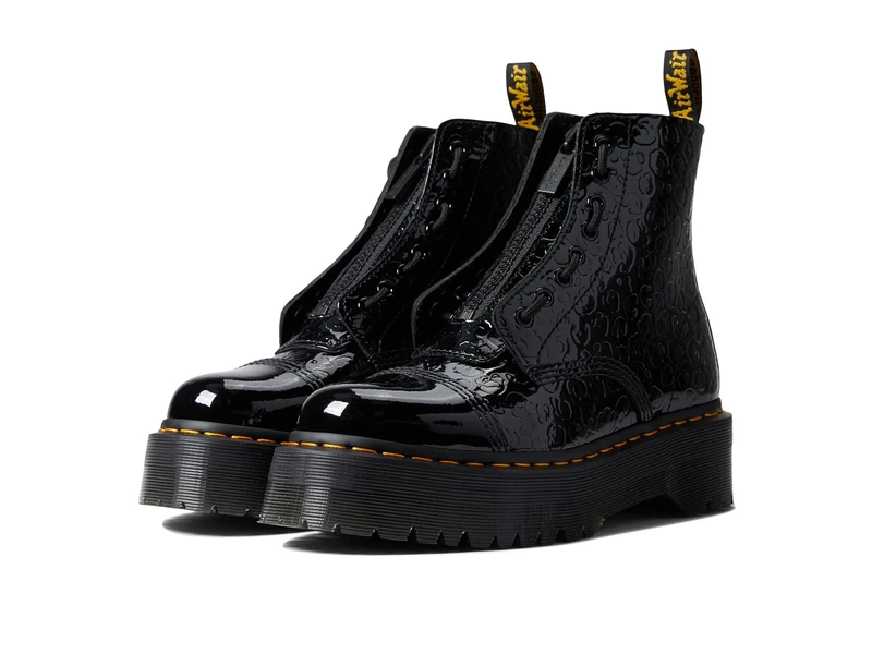 DR MARTENS 26866001 Sinclair Leopard Emboss Sneaker Female Black UK 7