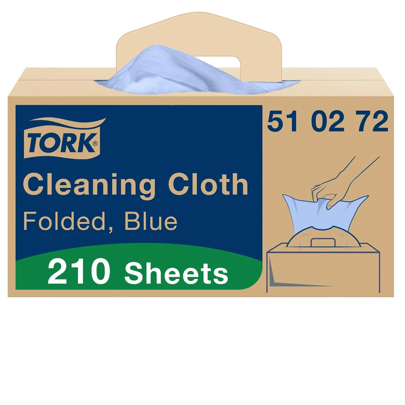 Tork Multipurpose Cleaning Cloth Blue W7, One-at-a-Time Dispensing, 1 x 210 Cloths, 510272
