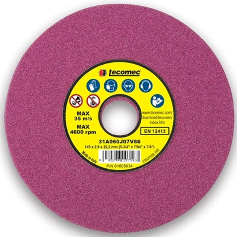 Tecomec K00204005 Grinding wheel Ø 145 for sharpeners, Coral