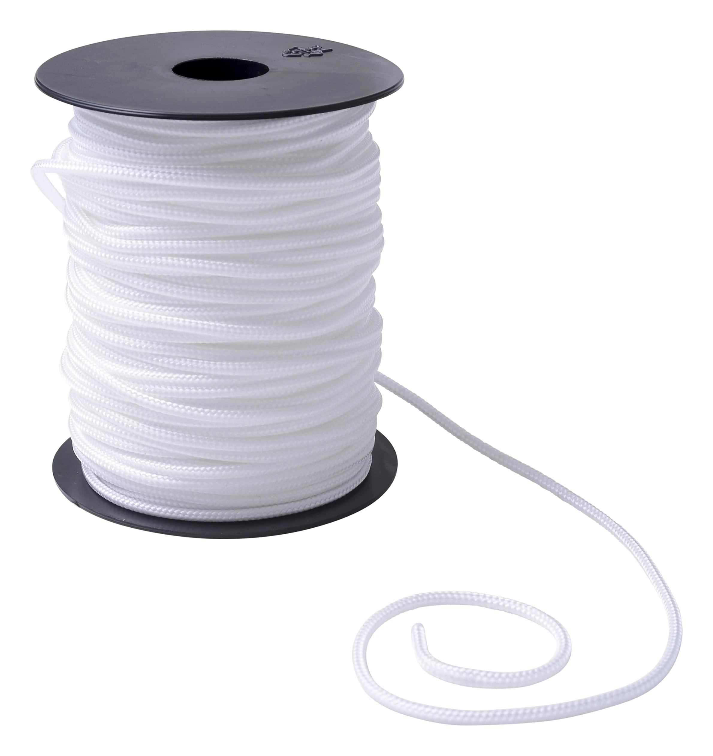IPEA White Nylon Blind Braid - 50 Meters - Made in Italy - Cord for Roman Blinds, Valances, Shutters, Accessories - 3 mm Thickness