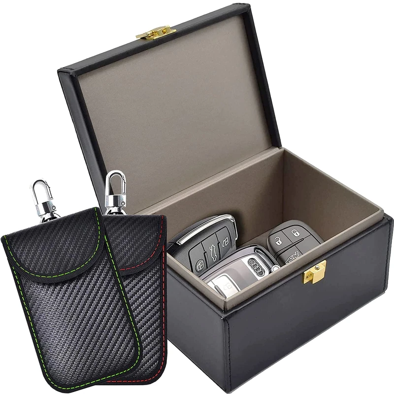 Todoxi Faraday Box and 2 Pack Key Fob Signal Blocker Set