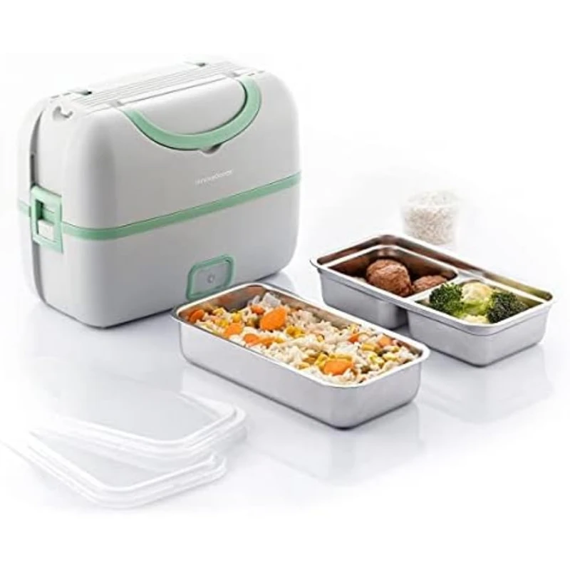 3-in-1 Electric Steamer Lunch Box with Recipes Beneam InnovaGoods - Image 1