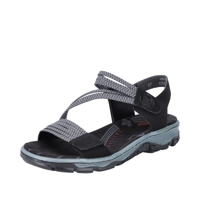Rieker Women's 68871 Trekking Sandals, Black, 4 UK