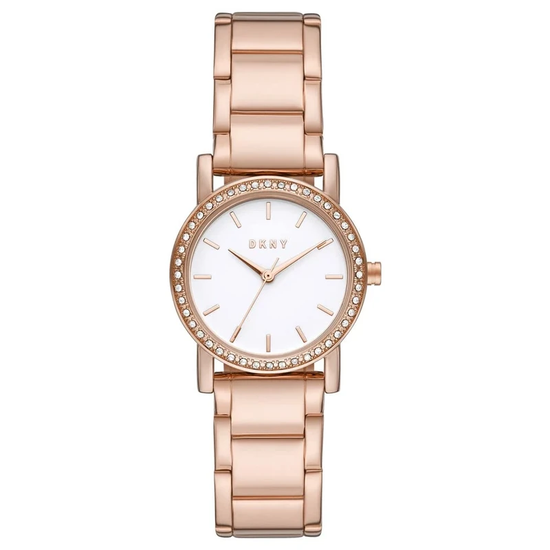 DKNY Watch for Women, Three Hand movement, 29mm Rose Gold Alloy case with a Stainless Steel strap, NY9205 - Image 1