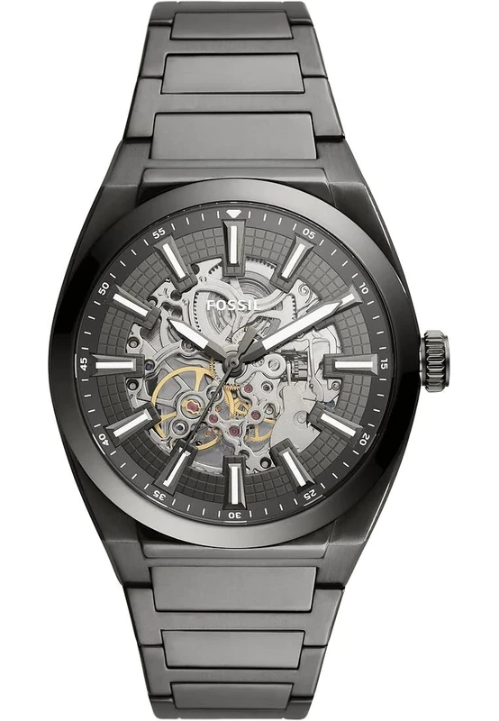 FOSSIL Everett Men's 44 MM Smoke Stainless Steel Watch, ME3206