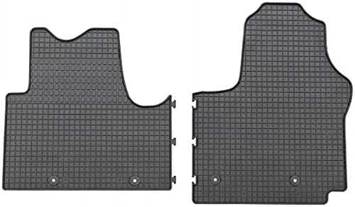 PETEX 4028985440396 Car Rubber Mats, Fit, Black, 2 Pieces