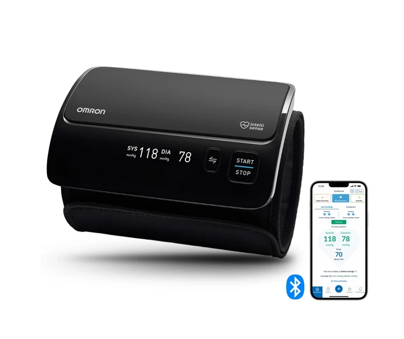 OMRON EVOLV Smart - Wireless Shoulder Blood Pressure Monitor with Bluetooth and Free App for iOS and Android - Now 6 Months OMRON Connect Premium Free