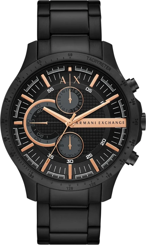 Armani Exchange Watch For Men, Chronograph Movement and 46mm Case Size with Stainless steel, Leather or Silicone strap