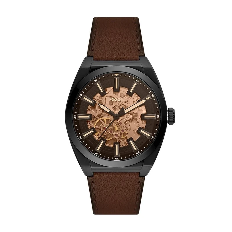 FOSSIL Everett Men's 44 MM Brown Stainless Steel Watch, ME3207