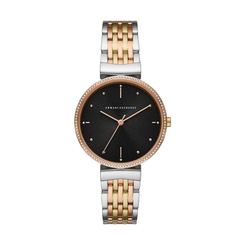 Armani Exchange Watch For Women, Quartz Movement and 36mm Case Size with Stainless steel, Leather or Silicone strap