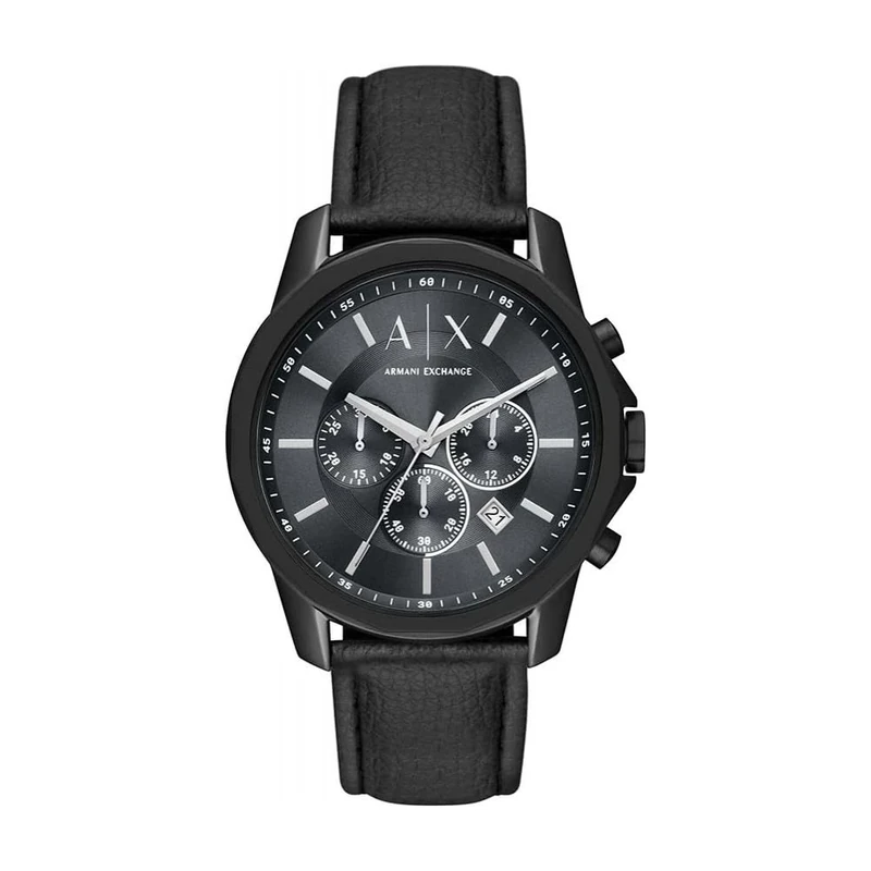 Armani Exchange 44mm Chronograph Watch - Leather or Silicone Band
