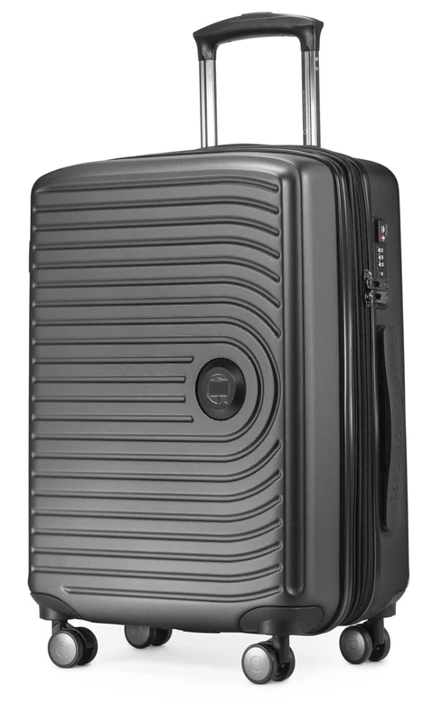 Hauptstadtkoffer - MITTE - Hand Luggage, Cabin Trolley with Extension, TSA, 4 Double Wheels, 55 cm, 55 liters, Graphite