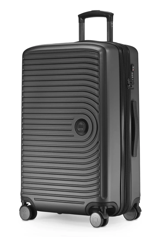 HAUPTSTADTKOFFER Mitte - Large Hard-Shell Suitcase, TSA, 4 Wheels, Check-In Luggage with 8 cm Volume Expansion, 77cm, 130 liters, Graphites