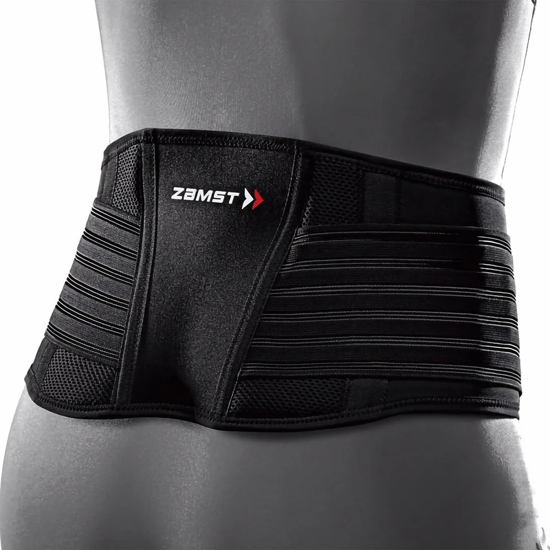 Zamst ZW-5 Adjustable Back Brace - Back Support for Athletes, Back Braces for Lower Back Pain, Back Compression Belt for Sports - Breathable Mesh Fabric - X-Small