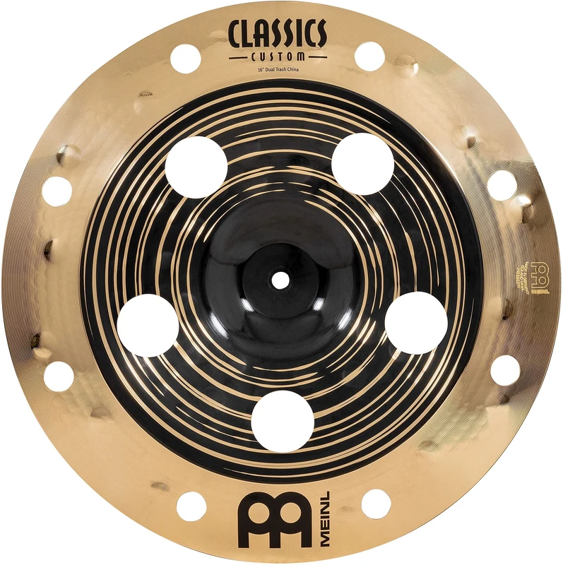 Meinl Cymbals Classics Custom Dual Trash China Cymbal 16 inch (Video) for Drumkit (40,64cm) B12 Bronze, Dark Finish and Brilliant Finish - Made in Germany (CC16DUTRCH)
