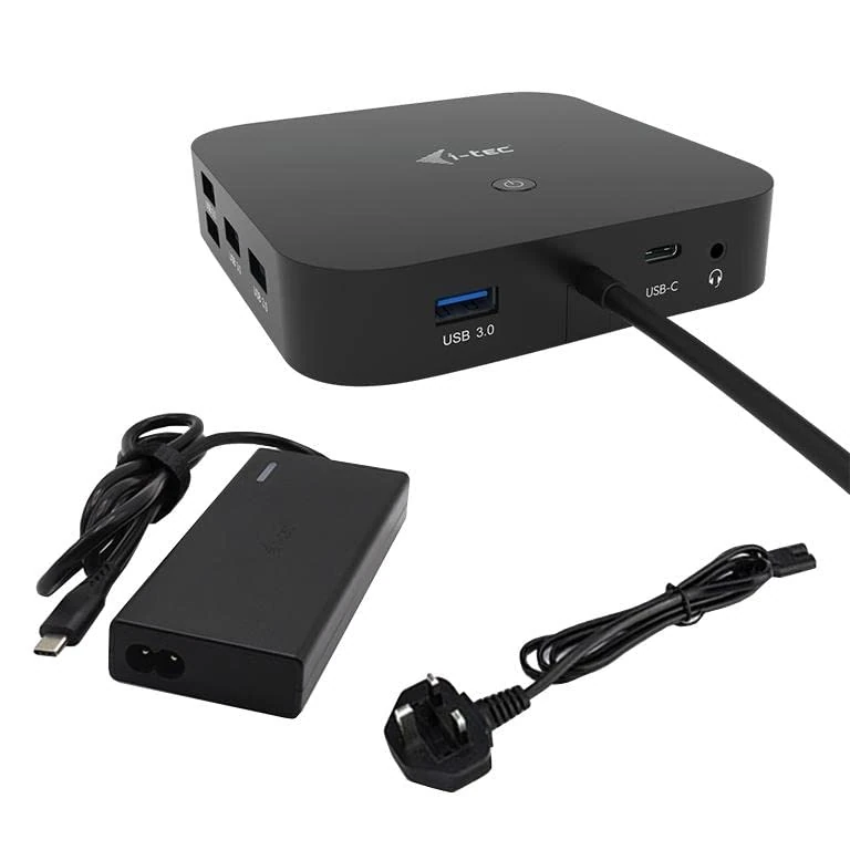 I-TEC USB-C HDMI DP DOCK PD100W 2X LCD DOCK + CHARGER-C77WUK
