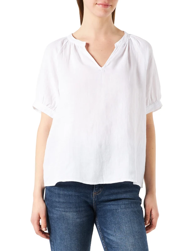 Part Two Women's PopsyPW BL Blouse Relaxed fit Blouse, Bright White, 44