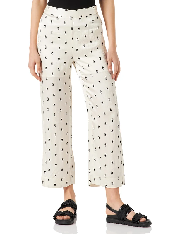 Part Two Women's PiluPW PA Pants Easy fit, Neutral Graphic Print, 46