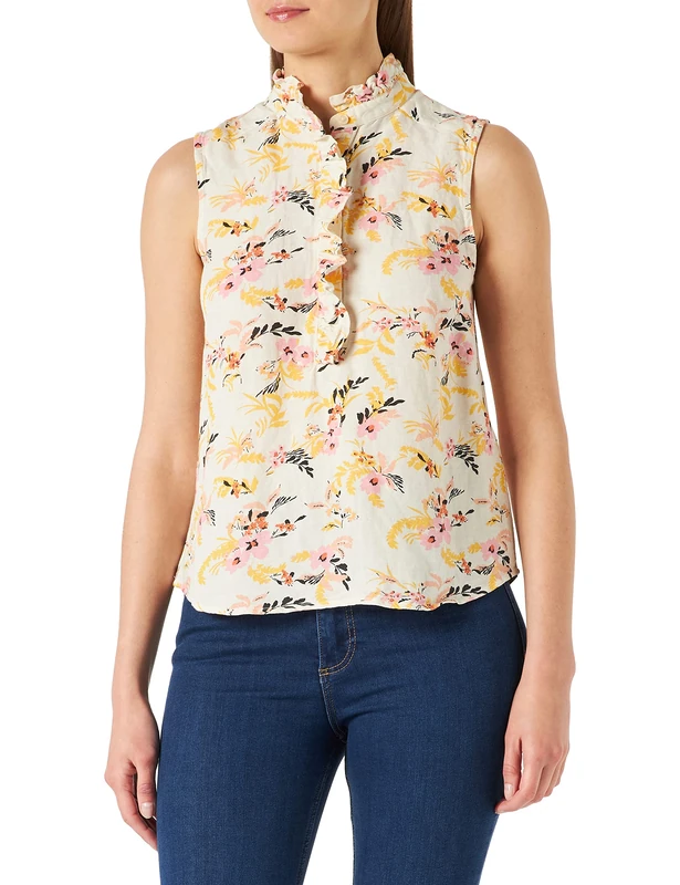 Part Two Women's PoulaPW to Shirt Classic fit Shirt, Peony Leaf Bouquet Print, 32