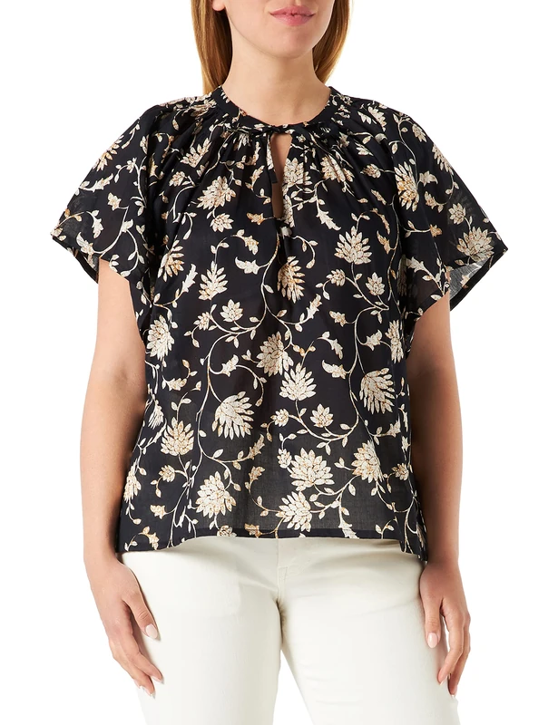 Part Two Women's PardisPW to Top Relaxed fit Vest Top, Black Block Print, 44