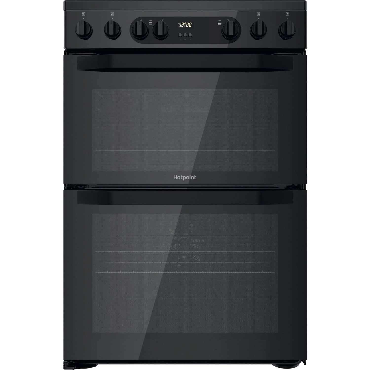Hotpoint 60cm Double Oven Electric Cooker - Black