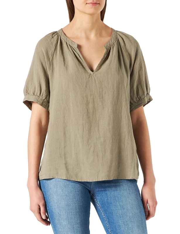 Part Two Women's PopsyPW BL Blouse Relaxed fit Blouse, Vetiver, 36