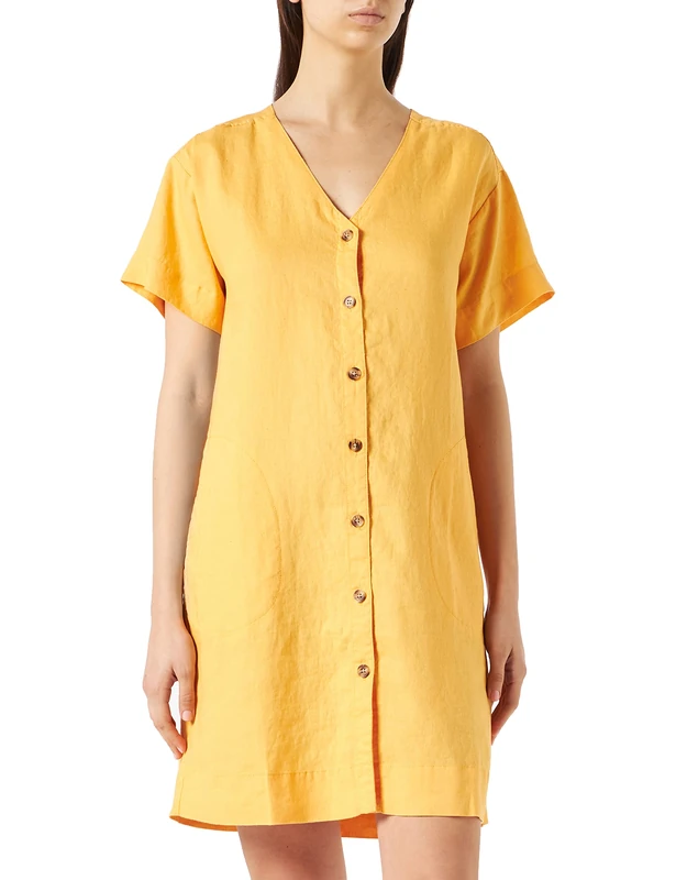 Part Two Women's PaulinePW DR Dress Relaxed fit, Amber Yellow, 36
