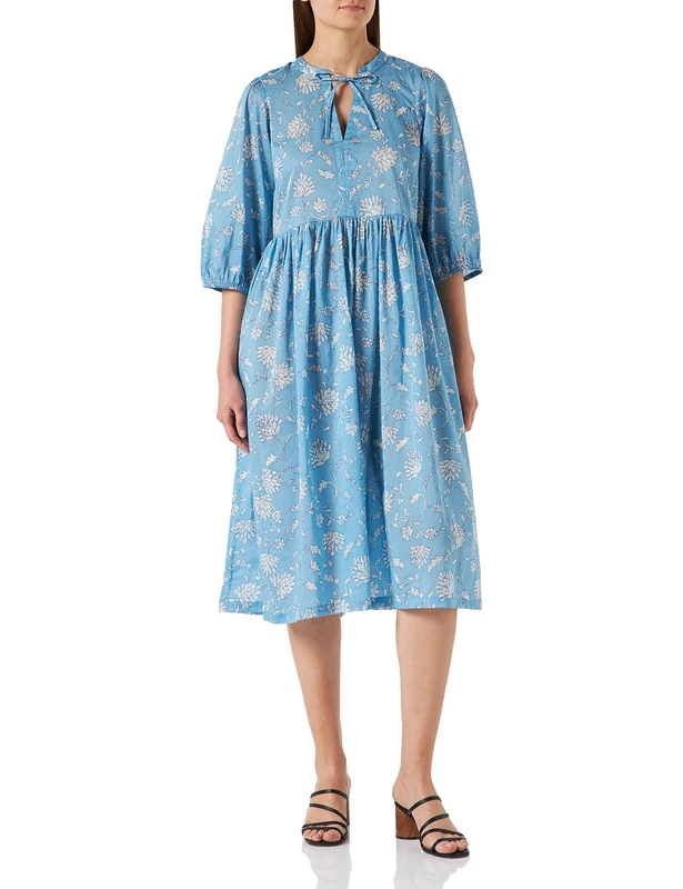 Part Two Women's PamalaPW DR Dress Relaxed fit, Dusk Blue Block Print, 34