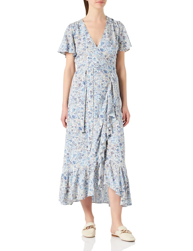 Part Two Women's ClarinaPW DR Dress Feminine Silhouette Dress, Blue Painted Flower, 34