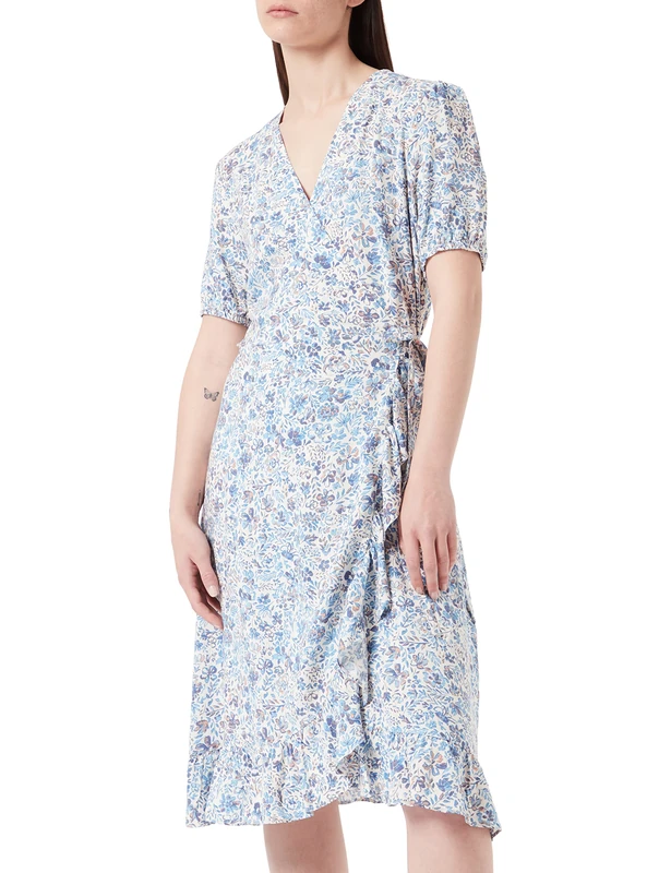 Part Two Women's ClairePW DR Dress Feminine Silhouette Dress, Blue Painted Flower, 44