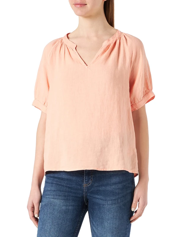 Part Two Women's PopsyPW BL Blouse Relaxed fit Blouse, Coral Pink, 46