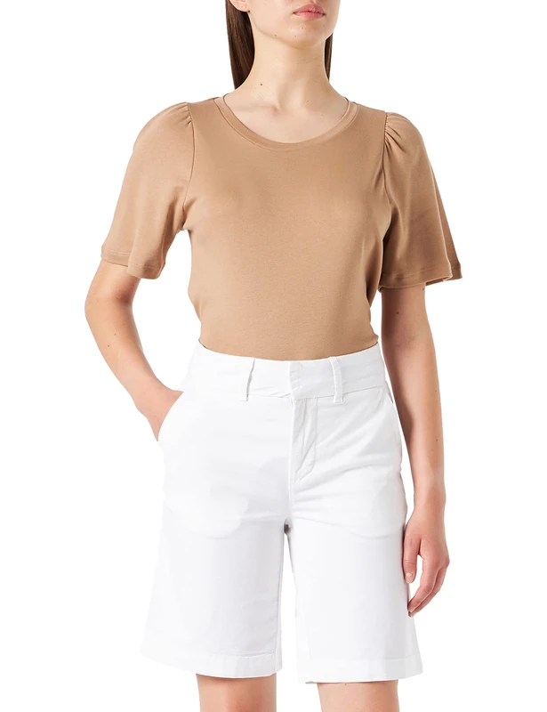 Part Two Women's SoffasPW SHO Shorts Casual fit Cargo Shorts, Bright White, 46