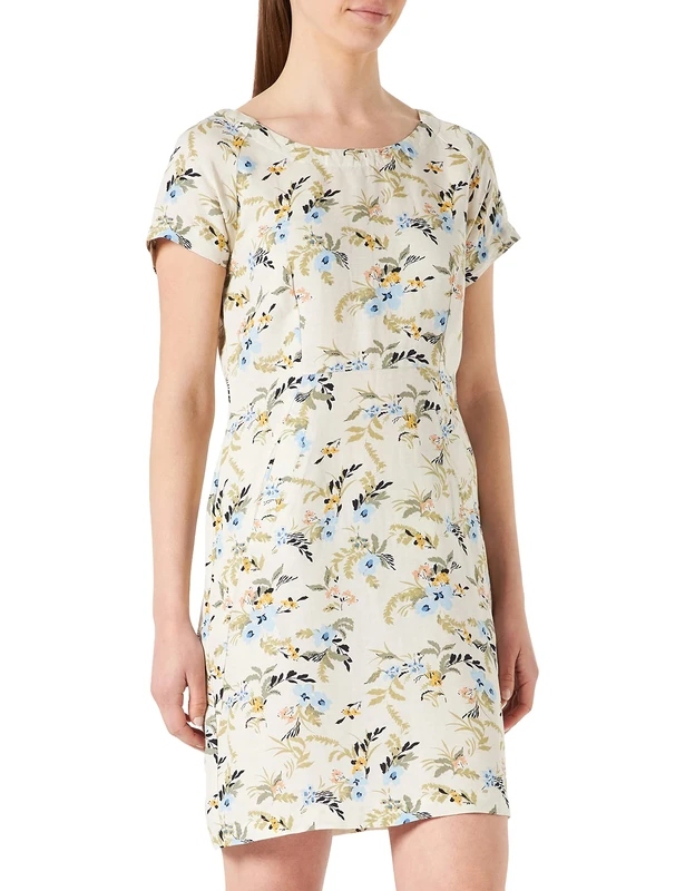 Part Two Women's IndreasPW DR Dress Feminine Silhouette, Blue Leaf Bouquet Print, 38