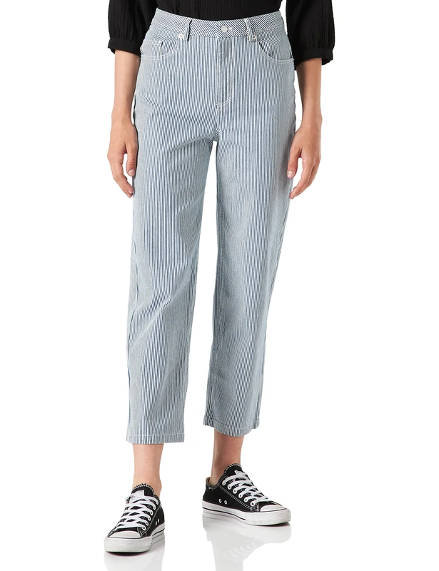 Part Two Women's JudyPW JE Jeans Classic fit Pants, Blue Stripe, 34