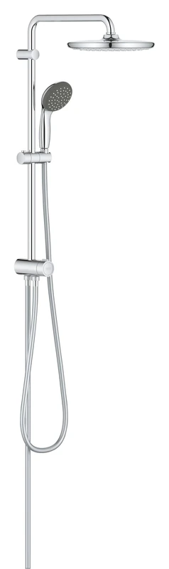 GROHE Vitalio Start 250 - Flex Shower System with Diverter (Round 250mm 2-Spray Head Shower, Hand Shower 100 mm, Water Saving Technology, Shower Arm 39 cm, Shower Hose 1.5 m), Chrome, 26817000