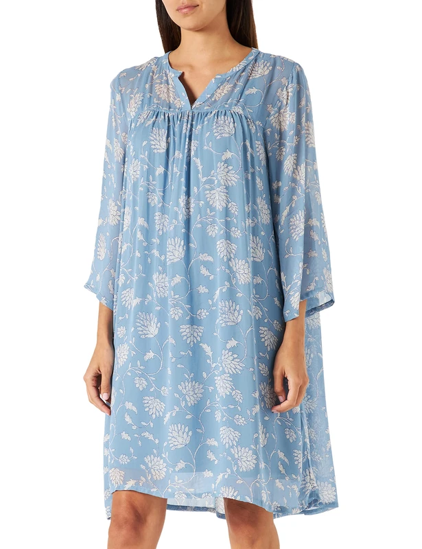 Part Two Women's PolinPW DR Dress Relaxed fit, Dusk Blue Block Print, 32