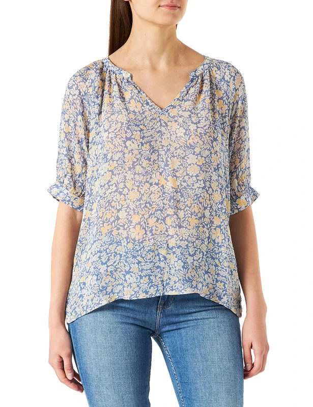 Part Two Women's PopsyPW BL Blouse Relaxed fit Blouse, Riviera Painted Summer Flower, 32 - Image 1