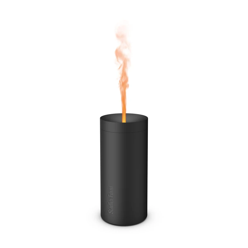 Stadler Form L-038 Lucy emits essential oils with flame effect for up to 7 hours on battery power, for relaxation and soothing aromatherapy, black aroma diffuser, ABS, one-size