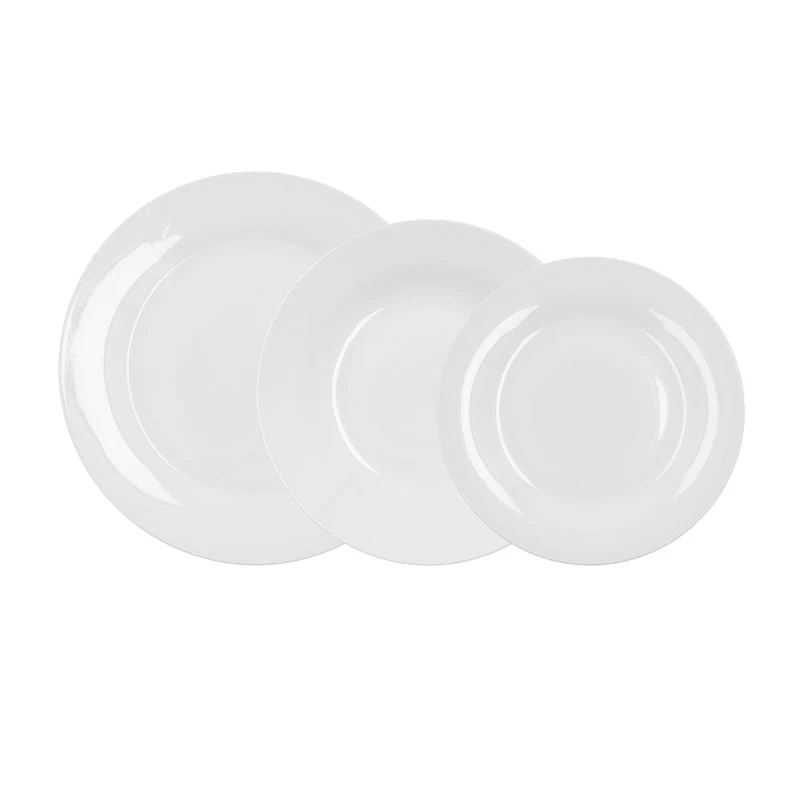Bidasoa LIS – White Porcelain Dinnerware Set 18 Pieces