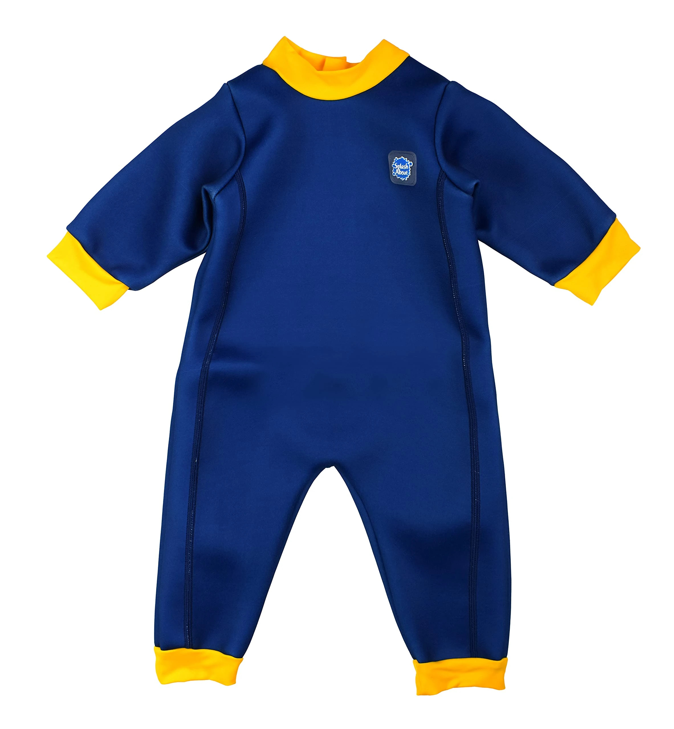 Splash About Warm in One Baby Wetsuit (Navy & Yellow, 3-6 Months)